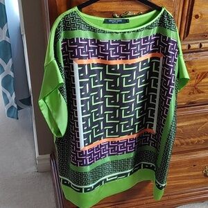 Vivian Shyu Made in Italy Oversized Geometric Bohemian Look Tunic